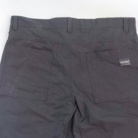 Silver Jeans Ashton cargo short men's size 34 black lot pockets - Picture 3 of 12